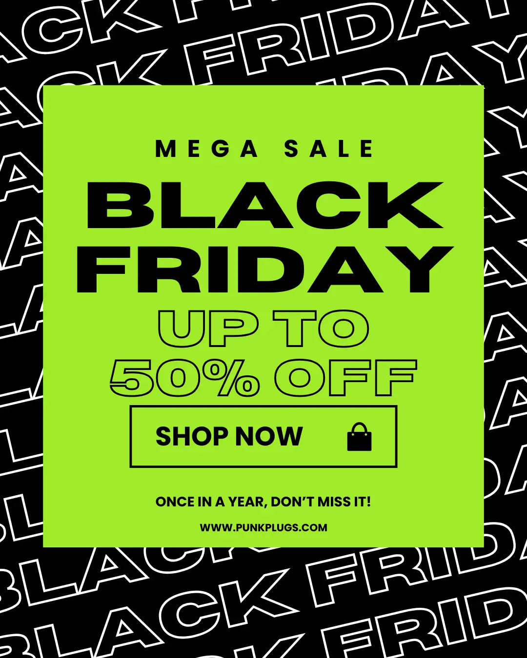 PunkPlugs Black Friday Sale on Stretched Ear Jewelry & Ear Gauges