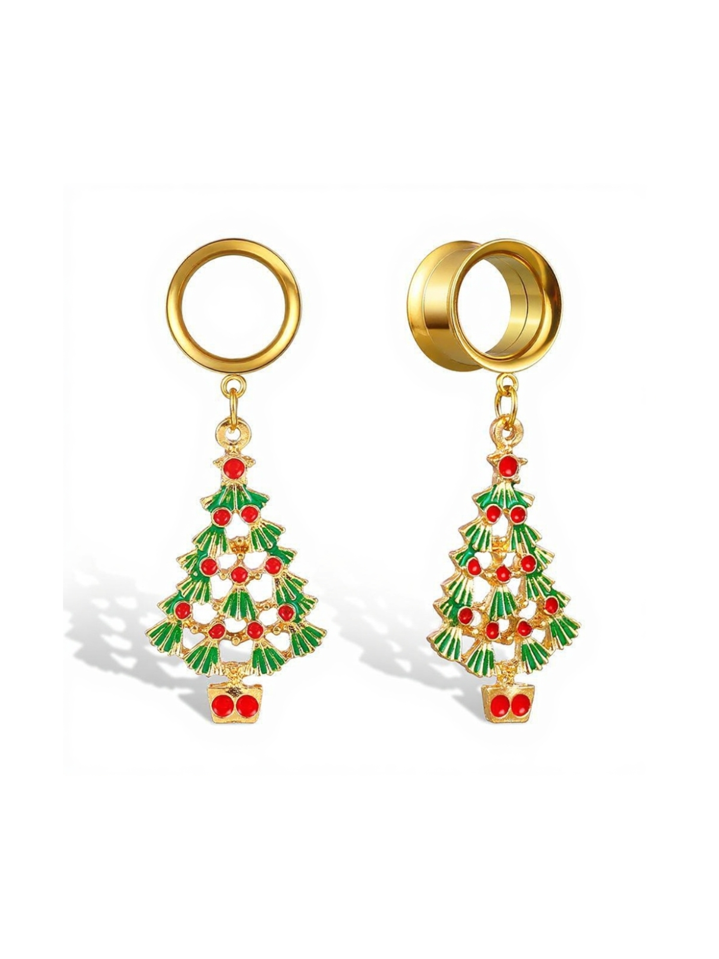 Christmas Dangle Ear Tunnels – Holiday Collection