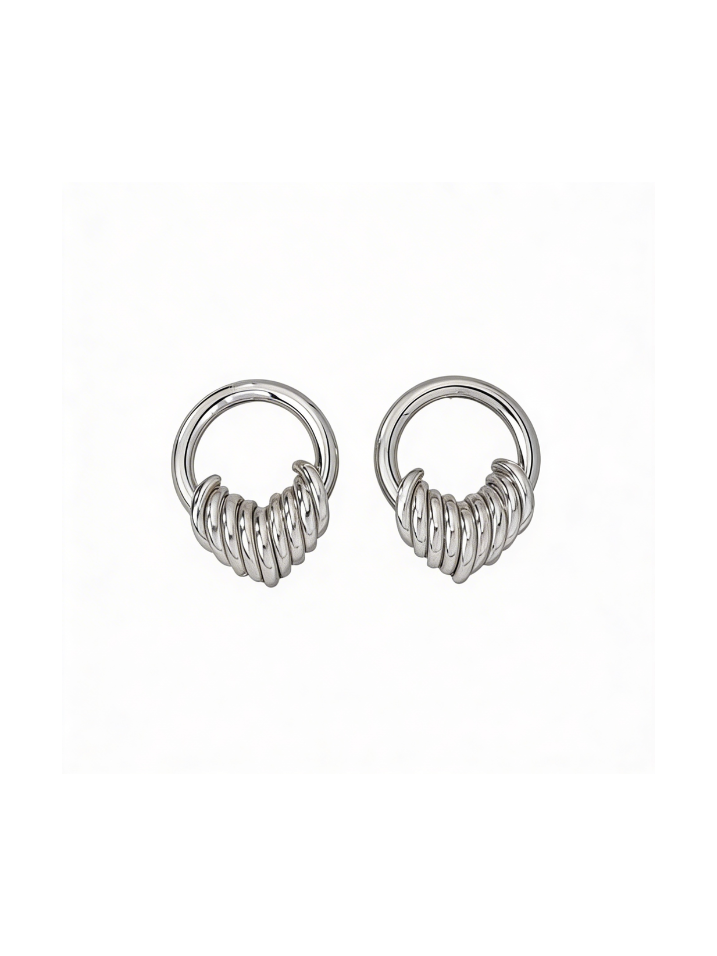 Coil Spiral Hoop Earrings