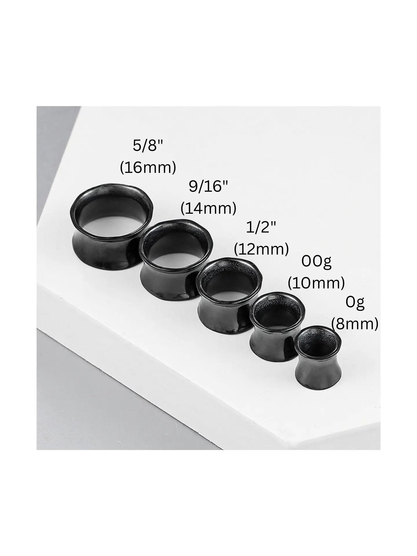 Double Flared Stainless Steel Ear Tunnels – PVD Vacuum Plated