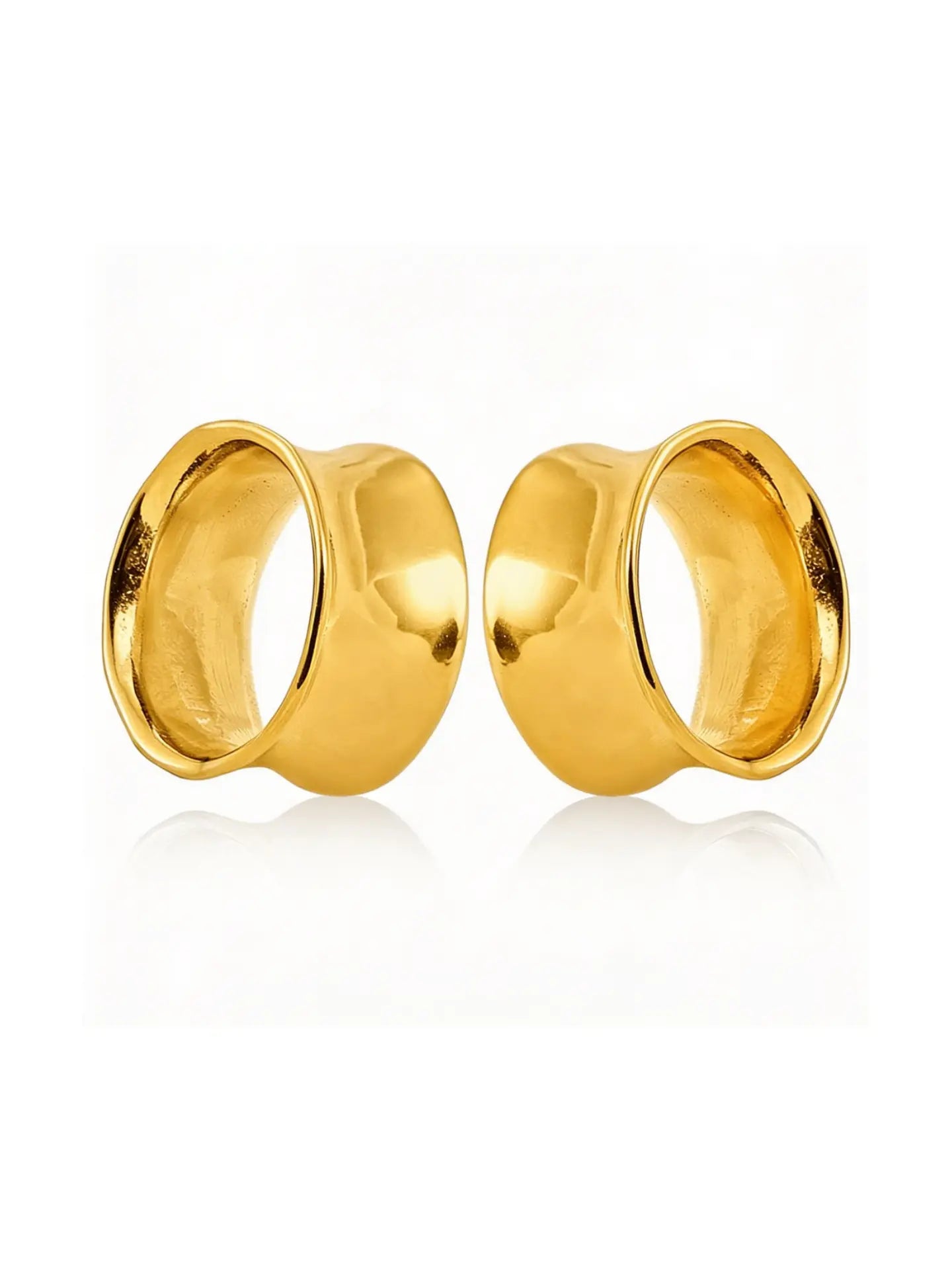 Double Flared Stainless Steel Ear Tunnels – PVD Vacuum Plated