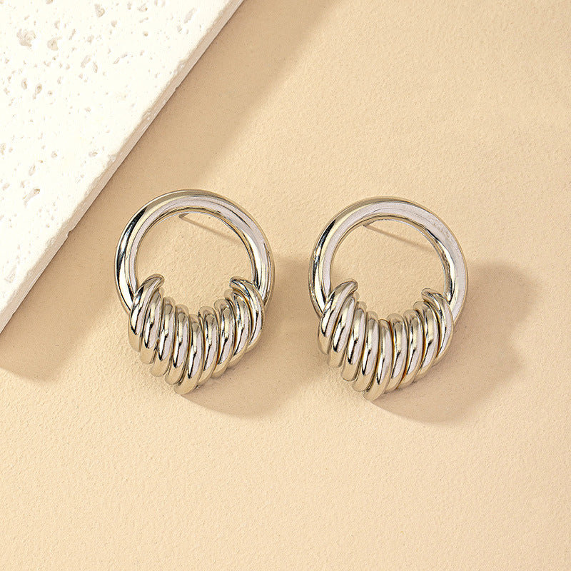 Coil Spiral Hoop Earrings