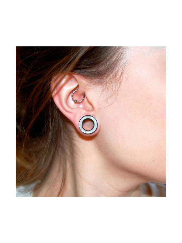 Opalite Inlay Ear Tunnels