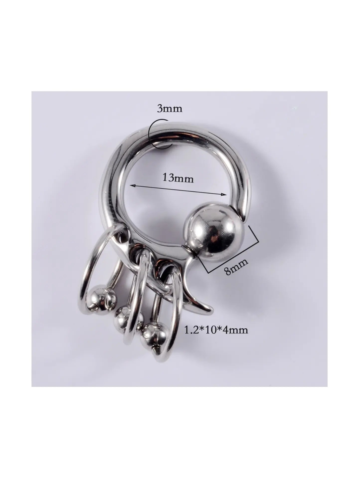 Boucles d'oreilles triples empilées PunkPlugs