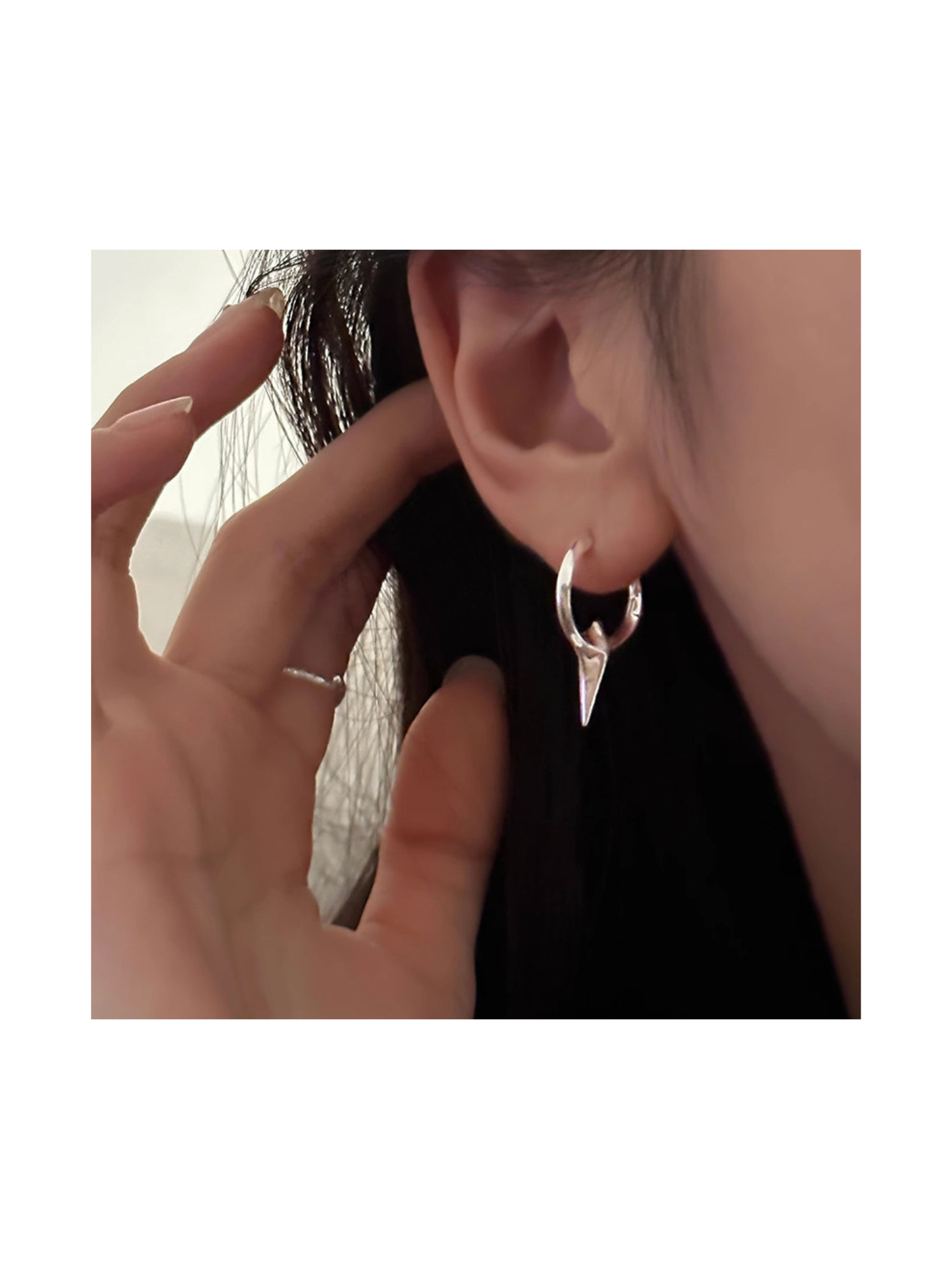 Spike Clicker Hoop Earrings