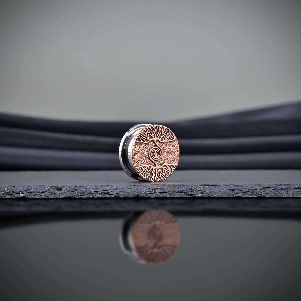 Clearance! Punk Plugs Tree Of Life Ear Gauges PlugsRose Gold0g (8mm) - PunkPlugs