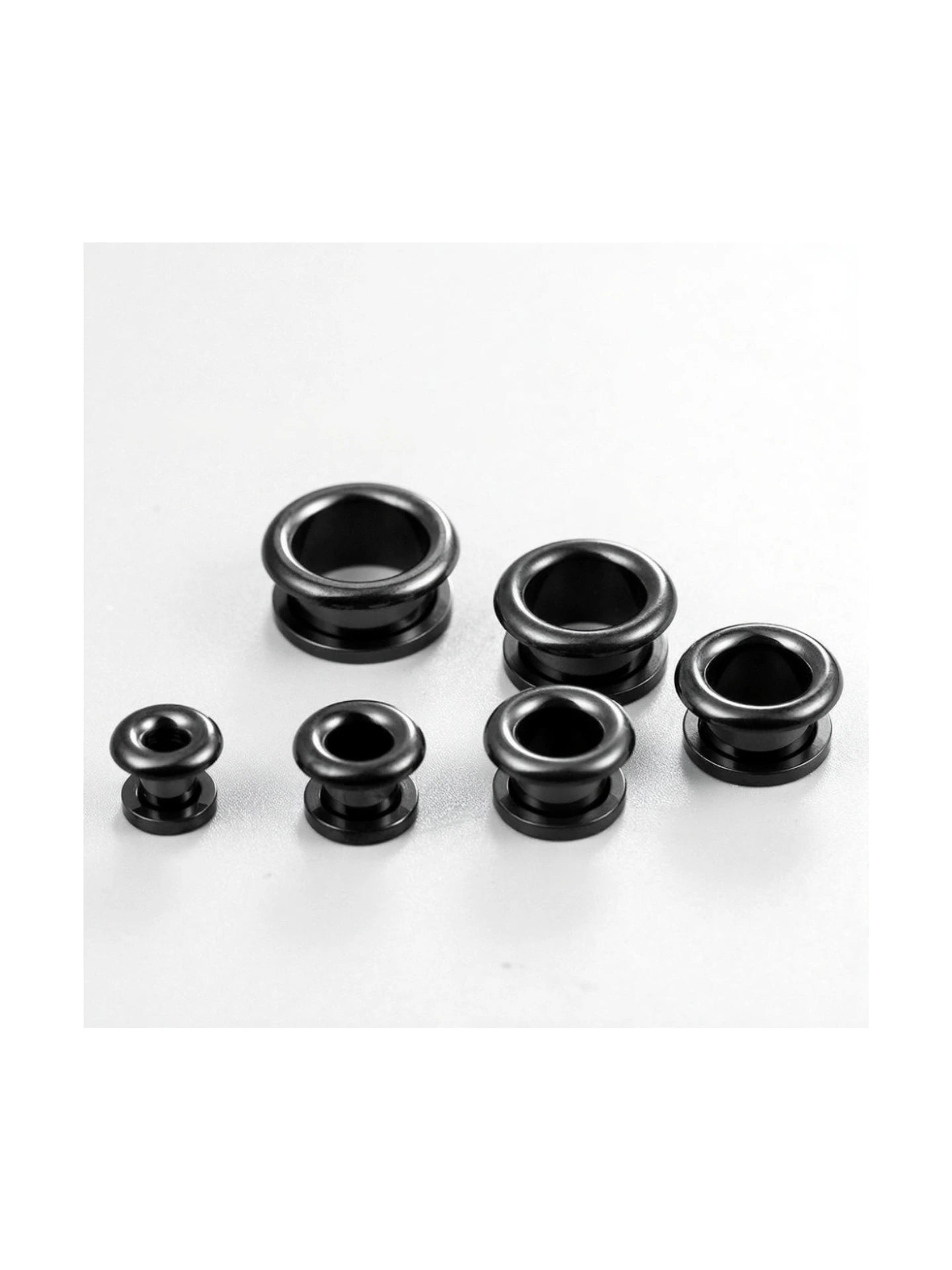 polished round flare ear tunnels for stretched ears