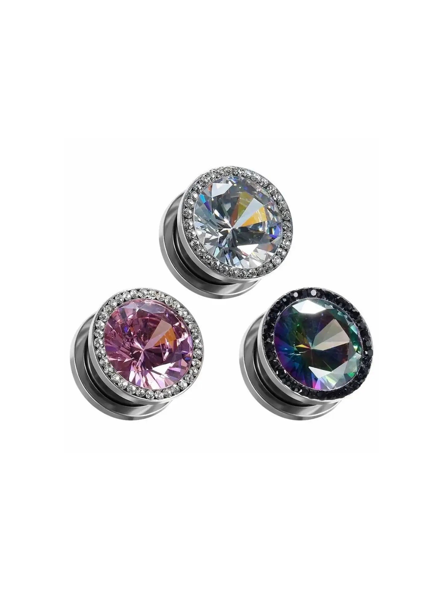 Bouchons d'oreilles convexes filetés éblouissants PunkPlugs