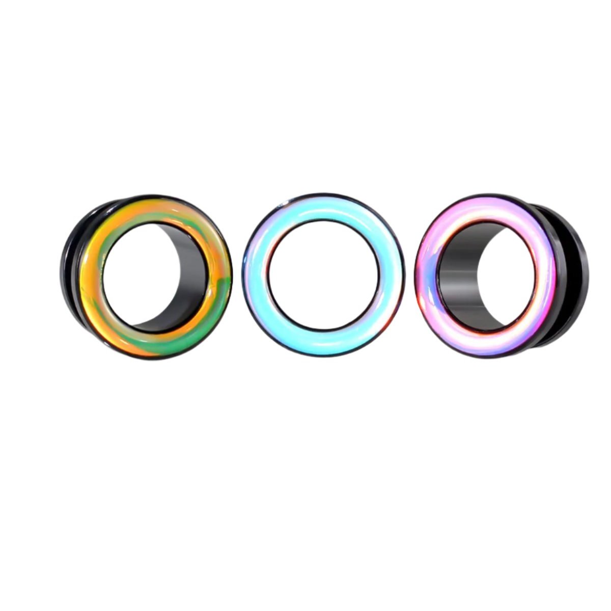 PunkPlugs Reflective Ear Plugs and TunnelsHollow DesignBlue - PunkPlugs