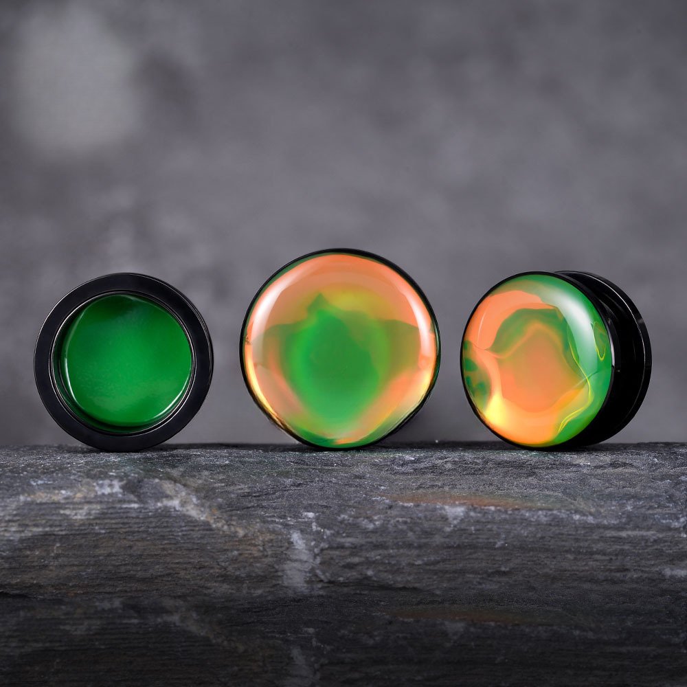 PunkPlugs Reflective Ear Plugs and TunnelsSolid DesignOrange - PunkPlugs