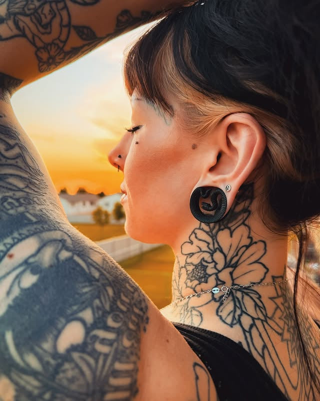 PunkPlugs Snake Steel Ear Tunnels Saddles