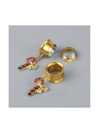 Christmas Dangle Ear Tunnels – Holiday Collection