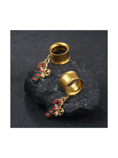 Christmas Dangle Ear Tunnels – Holiday Collection