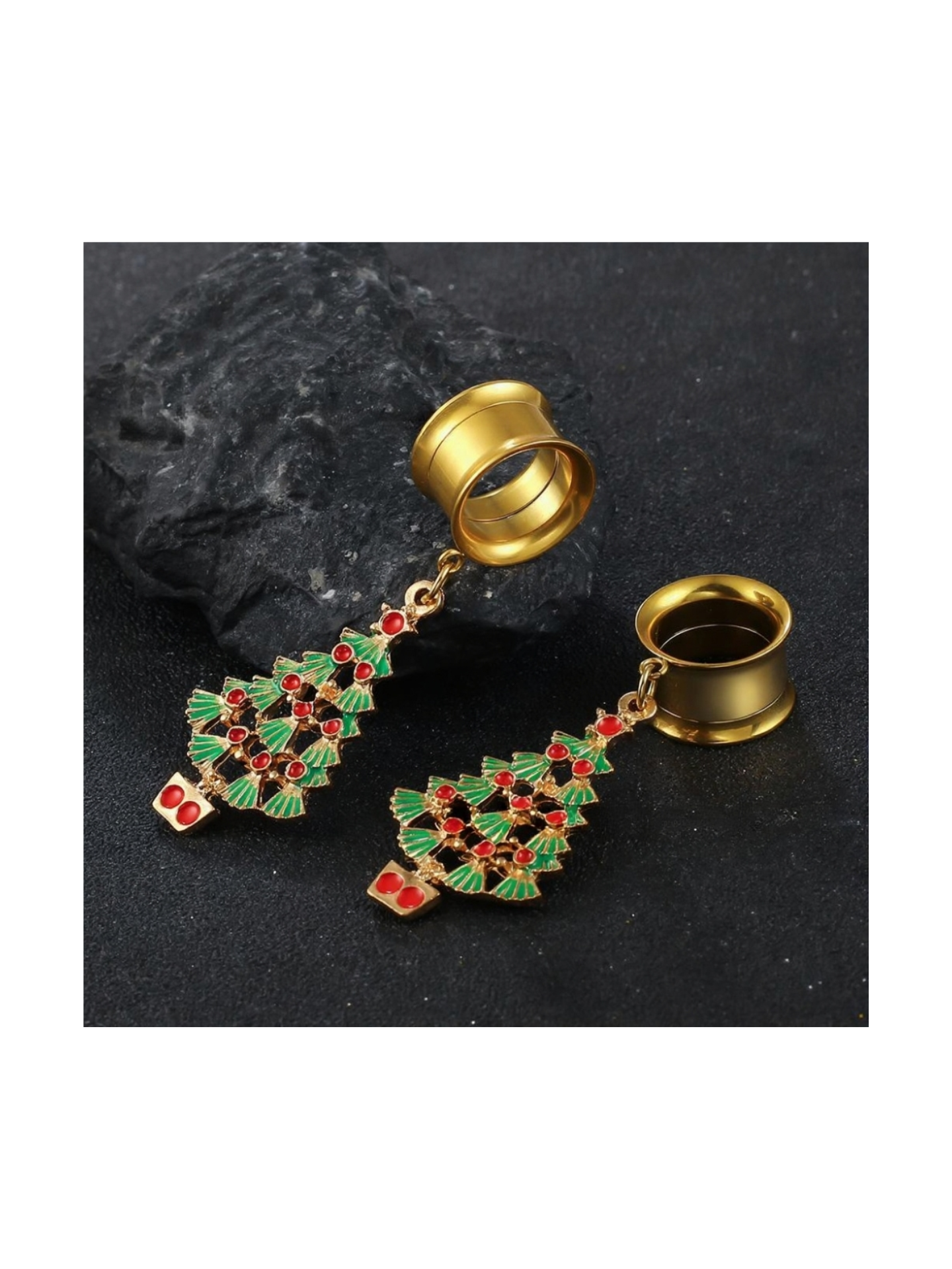 Christmas Dangle Ear Tunnels – Holiday Collection