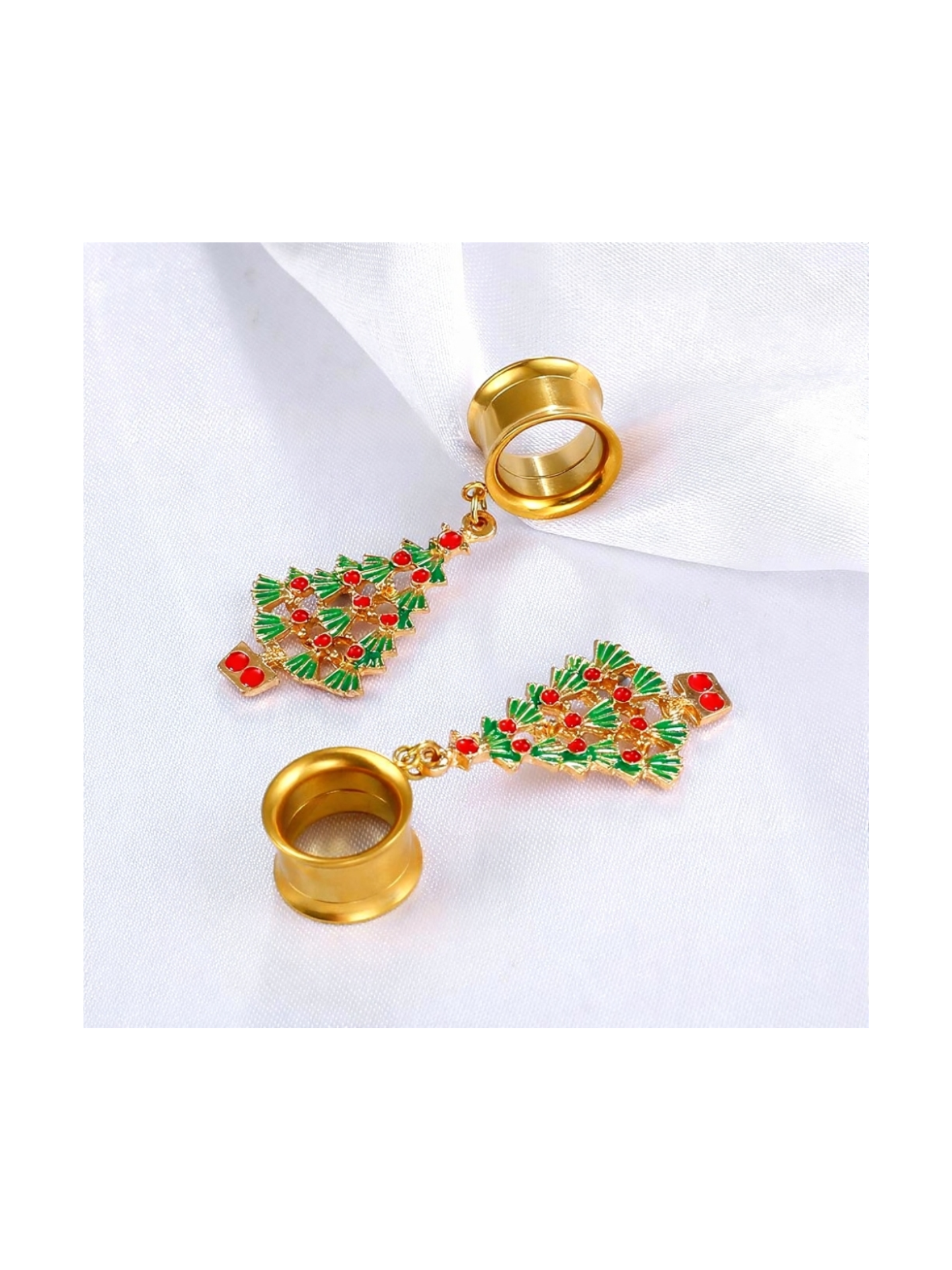 Christmas Dangle Ear Tunnels – Holiday Collection