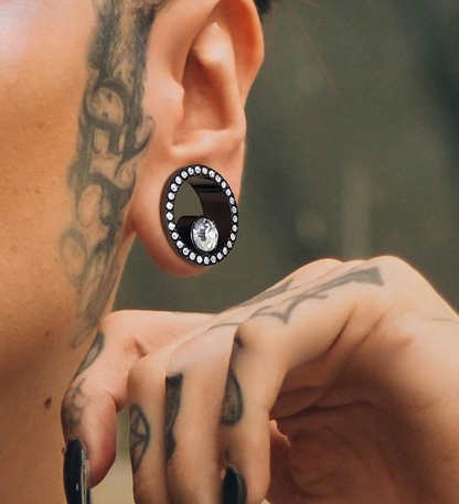 gemstone ear tunnels