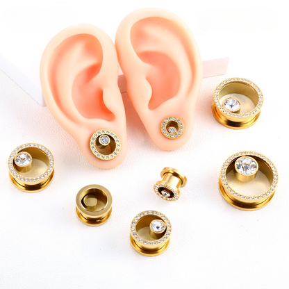 gemstone ear tunnels