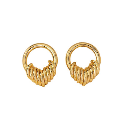 Coil Spiral Hoop Earrings