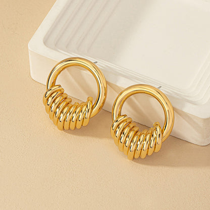 Coil Spiral Hoop Earrings