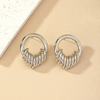 Coil Spiral Hoop Earrings