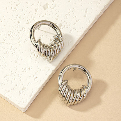 Coil Spiral Hoop Earrings
