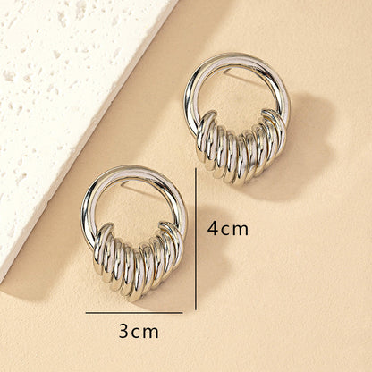 Coil Spiral Hoop Earrings