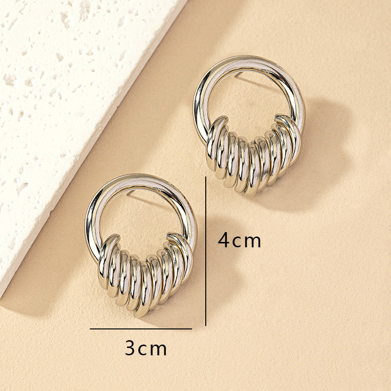 Coil Spiral Hoop Earrings