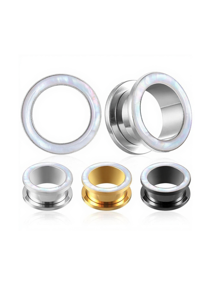 Opalite Inlay Ear Tunnels