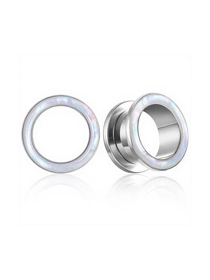 Opalite Inlay Ear Tunnels