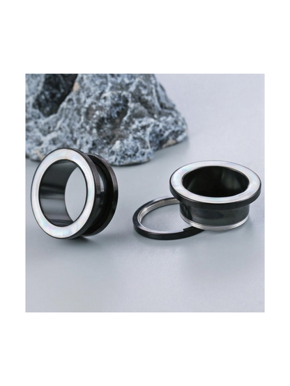 Opalite Inlay Ear Tunnels