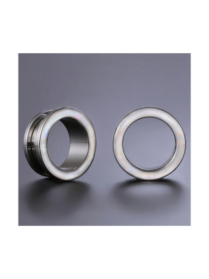 Opalite Inlay Ear Tunnels