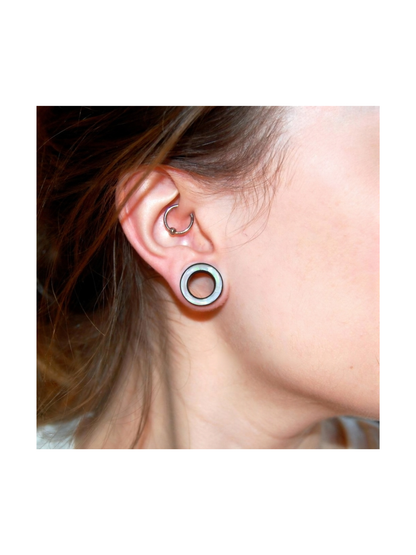 Opalite Inlay Ear Tunnels