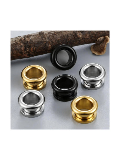 Polished Round Flare Ear Tunnels