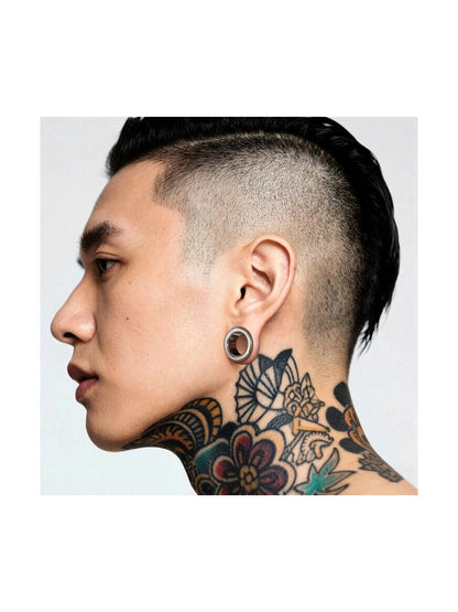 Polished Round Flare Ear Tunnels