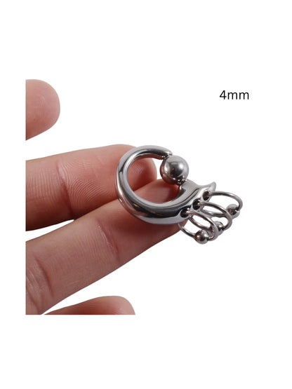 PunkPlugs Triple Stacked Bead Rings Ear Hangers/Septum Rings