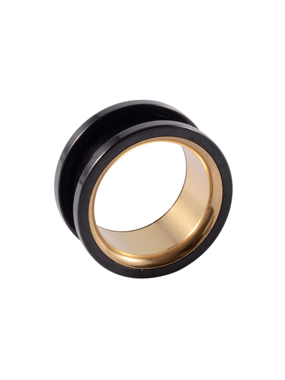 dual color flate flared ear tunnels