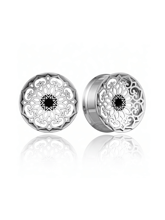 PunkPlugs Bouquet Hollow Mandala Ear Tunnels