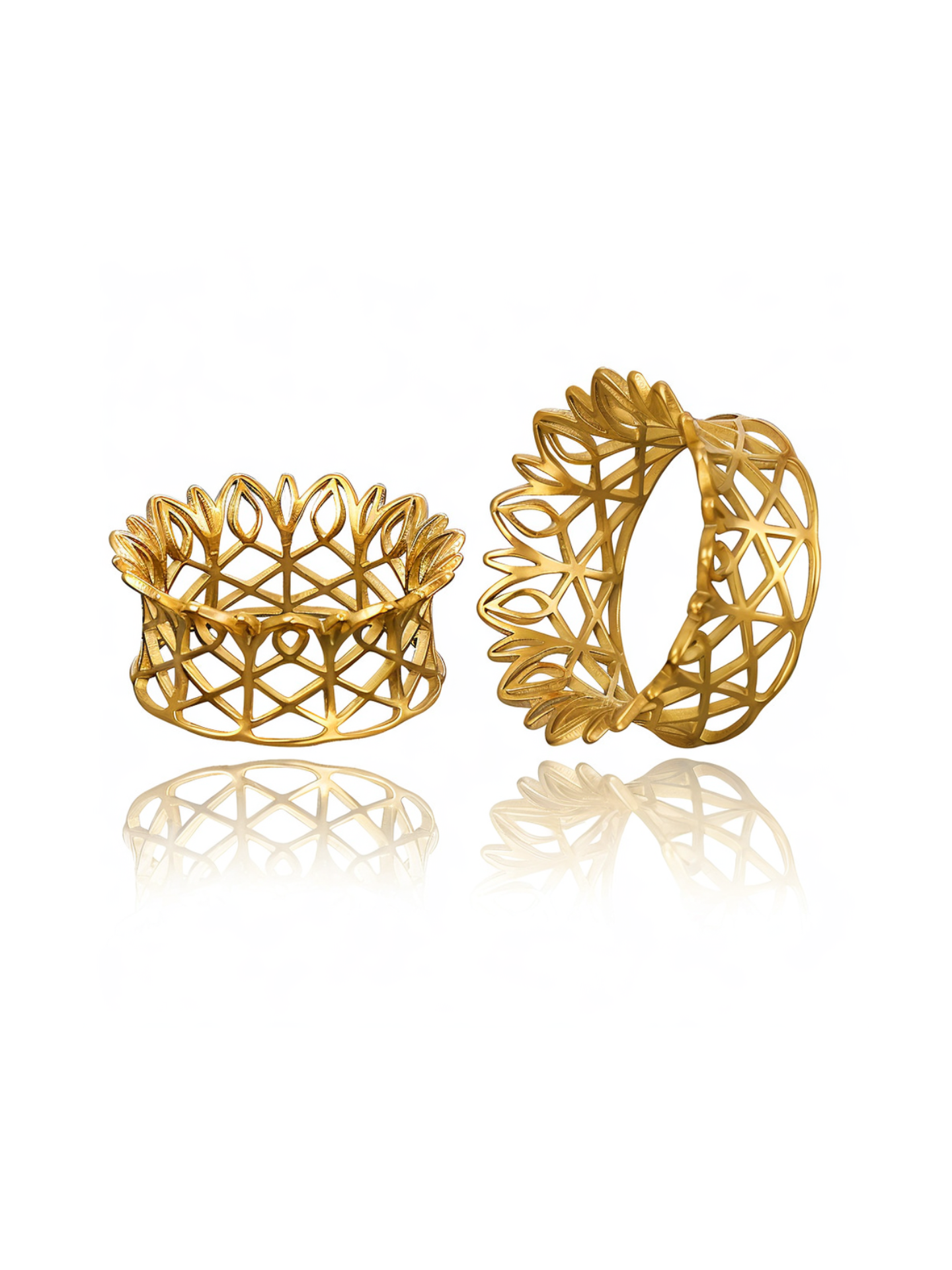 PunkPlugs Floral Hollow Ear Tunnels