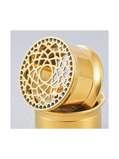 Sacred Web Mandala Threaded Ear Tunnels