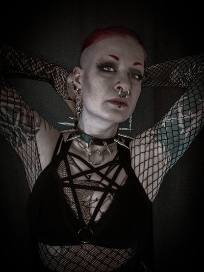 Skull Dangle Tunnel Earrings