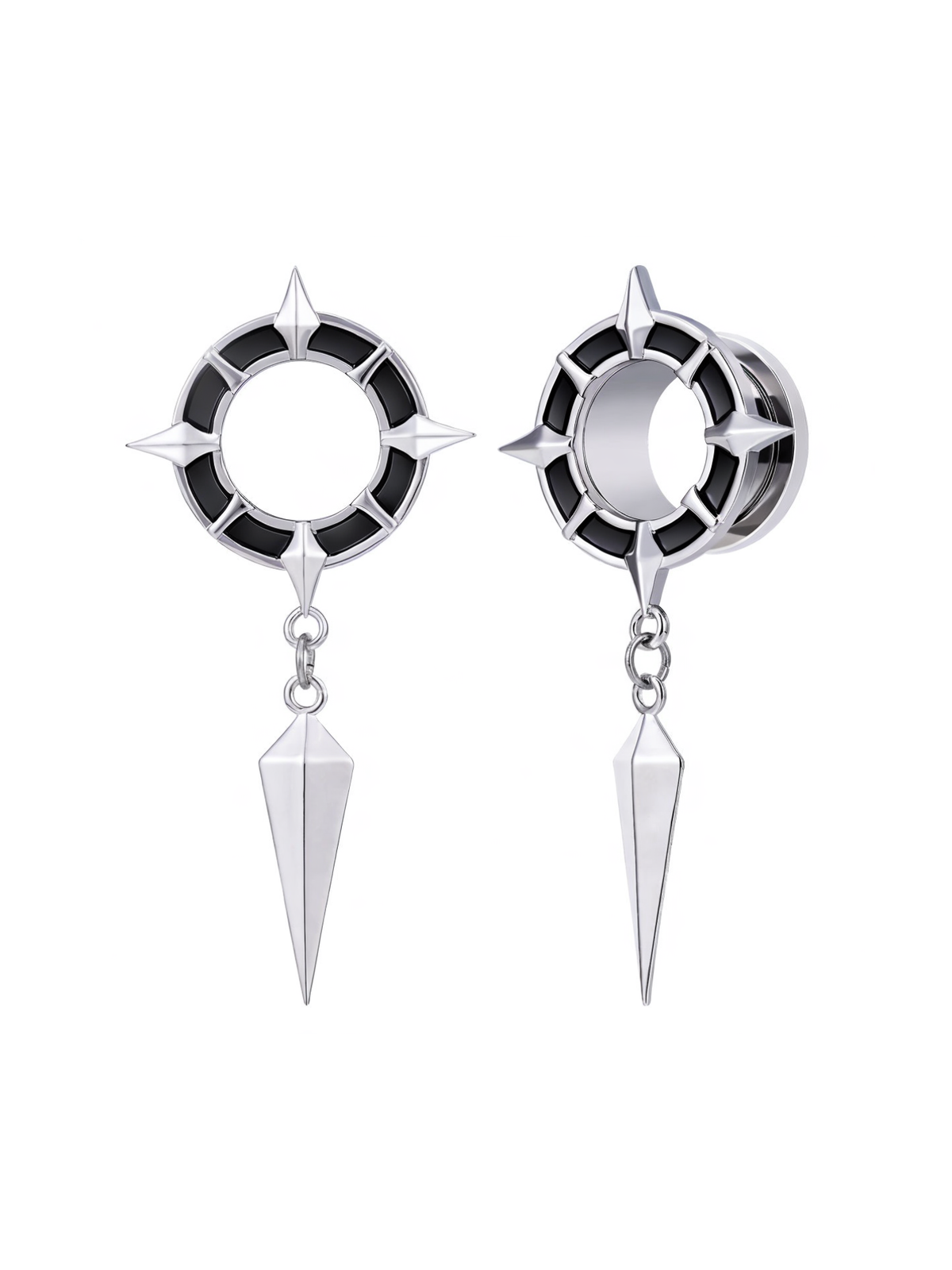 Starburst Spike Dangle Ear Tunnels