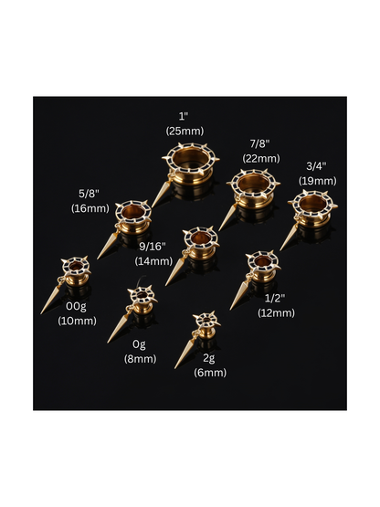 Starburst Spike Dangle Ear Tunnels