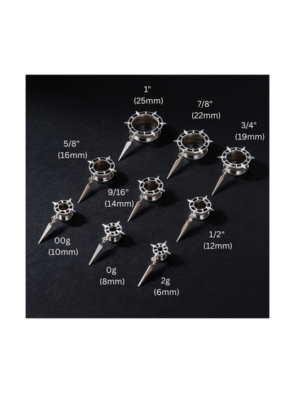 Starburst Spike Dangle Ear Tunnels