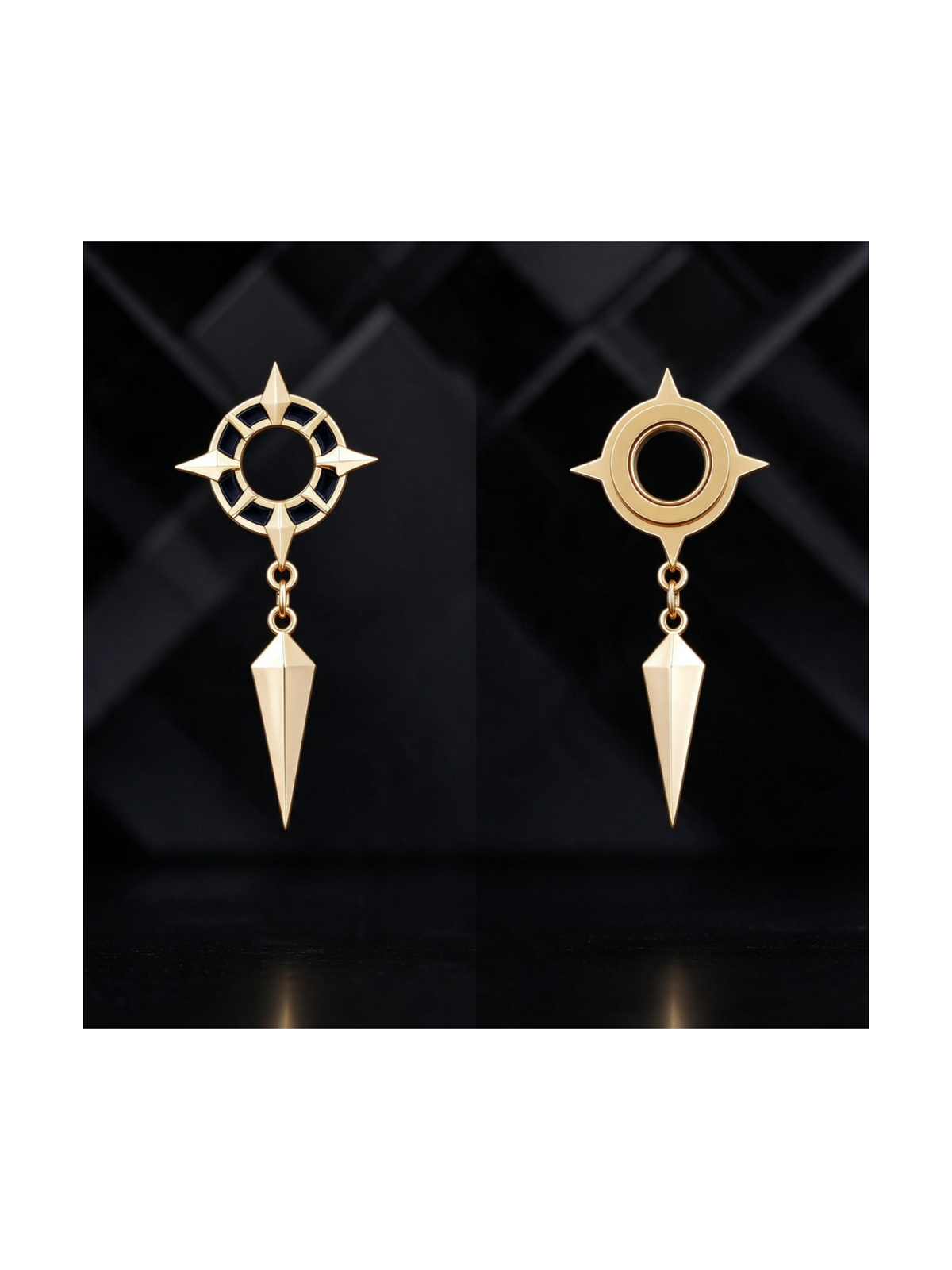 Starburst Spike Dangle Ear Tunnels