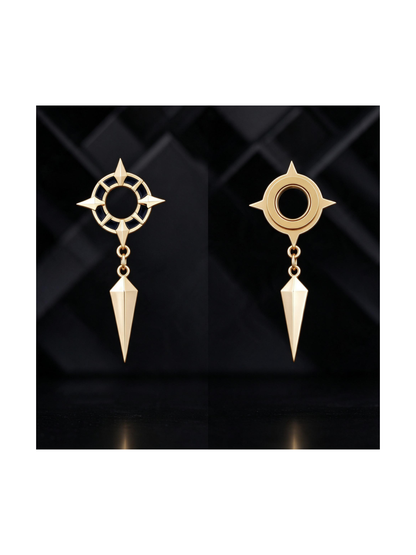 Starburst Spike Dangle Ear Tunnels