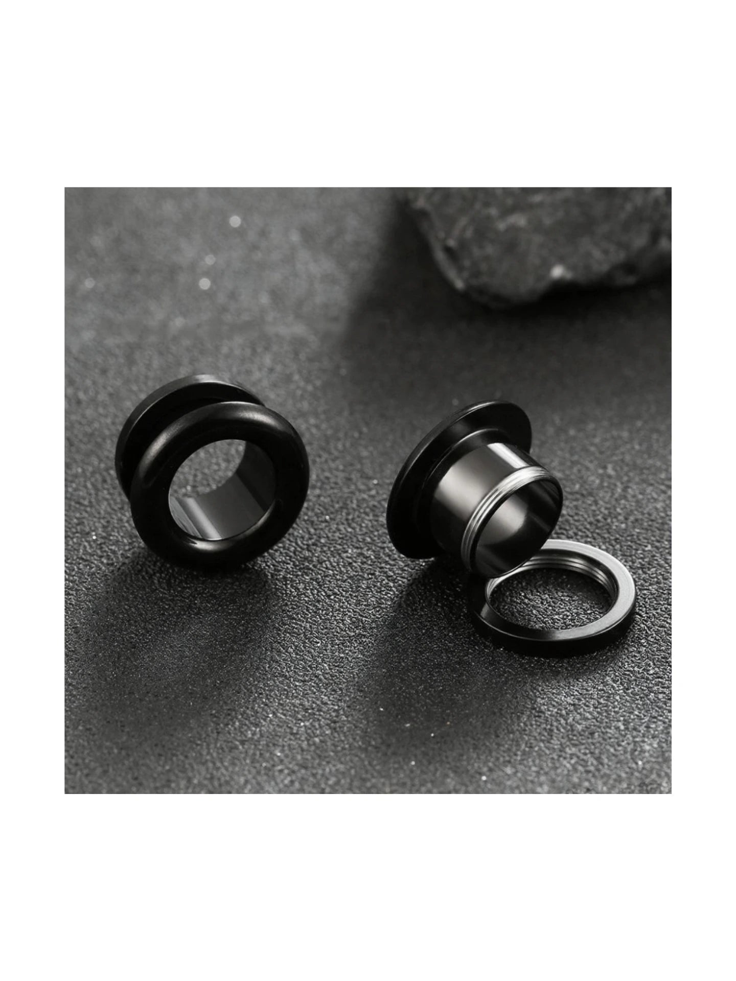 polished round flare ear tunnels for stretched ears