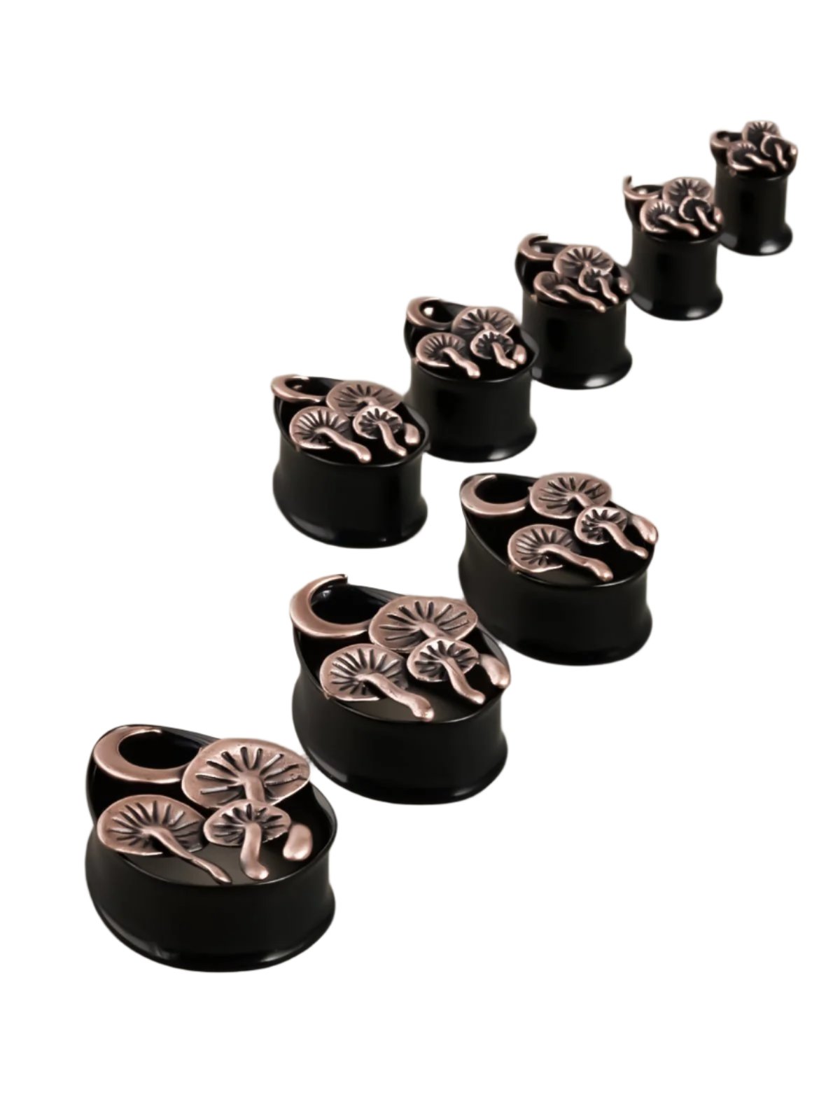 Clearance! Punkplugs Growing Mushroom Ear TunnelsGold0g (8mm) - PunkPlugs