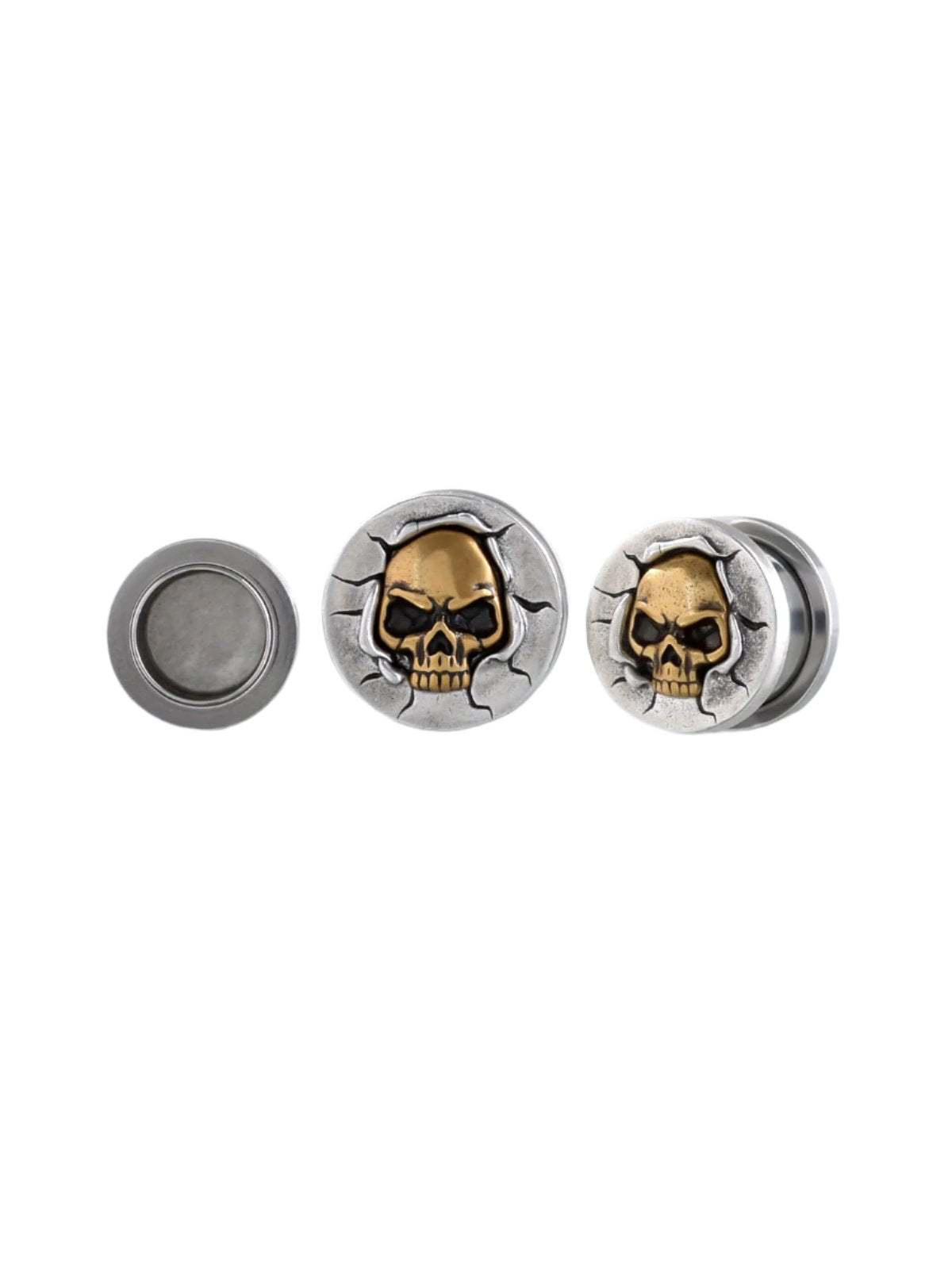 Clearance! Punkplugs Skull Ear PlugsSilver3/4" (19mm) - PunkPlugs