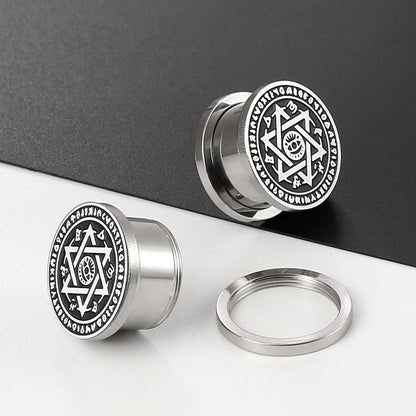 Clearance! Punkplugs Star of David Steel Ear PlugsGold5/8" (16mm) - PunkPlugs