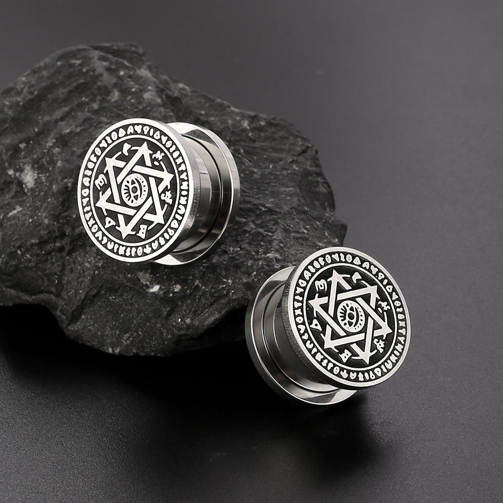 Clearance! Punkplugs Star of David Steel Ear PlugsGold5/8" (16mm) - PunkPlugs